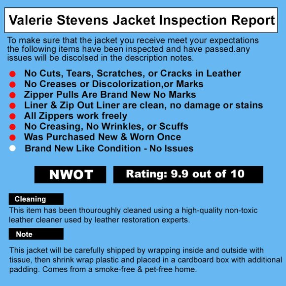 Valerie Stevens Genuine Leather Jacket (NWOT) - Picture 13 of 13